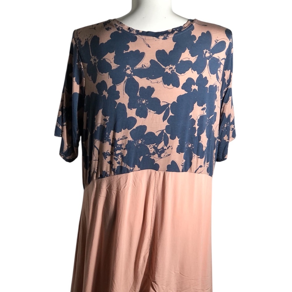 LOGO by Lori Goldstein jersey knit asymmetrical tunic top Sz 3X - Picture 3 of 5